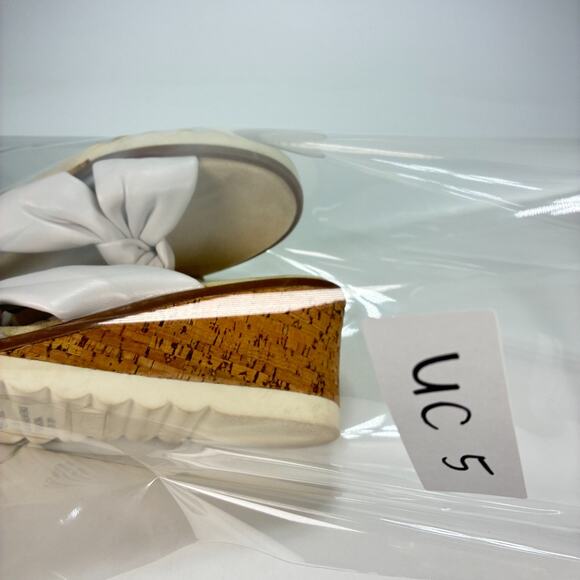 Cliffs by White Mountain Adrielle White Brown Wedge Sandals Women’s Size 8M - Picture 12 of 12